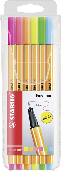 STABILO point 88 Fineliner Fein Mehrfarbig 6 Stück(e)